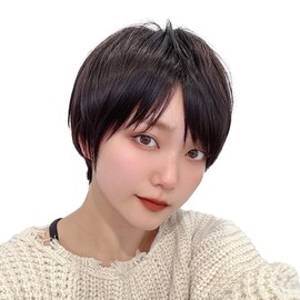 AQUADOLL wg316JBK Wig, Short Wig, Full Wig, Pudding, Black Hair, Silver Hair, Boysh, Men's Clothing, Short Hair, One Size Fits Most, Japanese Black