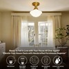 SongCiLT Modern Schoolhouse Semi Flush Mount Ceiling Light with Milk