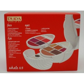 PUPA WHALE 3  WHITE,LIPS CREAM, LIPS GLOSS & COMPACT EYESHADOWS NEW IN BOX.