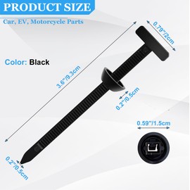 FXHDC-M 20PCS Universal Nylon Cable Tie Buckle Kit - Heavy Duty Self-Locking Rivets with UV-Resistant Push Mount Clips, Automotive Grade Fasteners for Fender Liners Engine Guards Wiring Organization