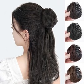 Dang-go hair clip pin partial wig SD-230338 (KYR-WBF2935) black / 똥머리 당고머리 집게핀 부분가발 SD-230338 (KYR-WBF2935) 흑색