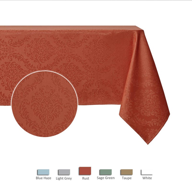 maxmill Jacquard Tablecloth Damask Design Water Resistance Antiwrinkle Heavy Weight