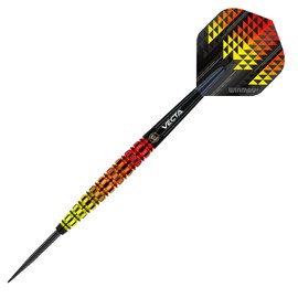 WINMAU Firestorm Flame 23 Gram Professional Tungsten Darts Set with Flights and Stems (Shafts)