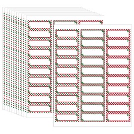 600 Pieces Christmas Address Labels 1 x 2.625 Inches Printable Christmas Address Labels Mailing Labels Compatible with Laser and Inkjet Printer
