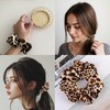 Leopard Velvet Hair Scrunchie 2 Pieces - Elastic Hair Band