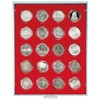 Coin box with 20 compartments, each 42 mm Ø [Lindner