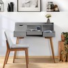 Versanora Creativo Work Study Table Desk with Storage Drawer Shelf