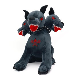 Ponjauk 14inch/35cm Cerberus Plush Dog Scary Plushies Stuffed Animals Plush Toys for Kids