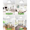 zemty Silver Flush Mount Ceiling Light - Super Thin 12In