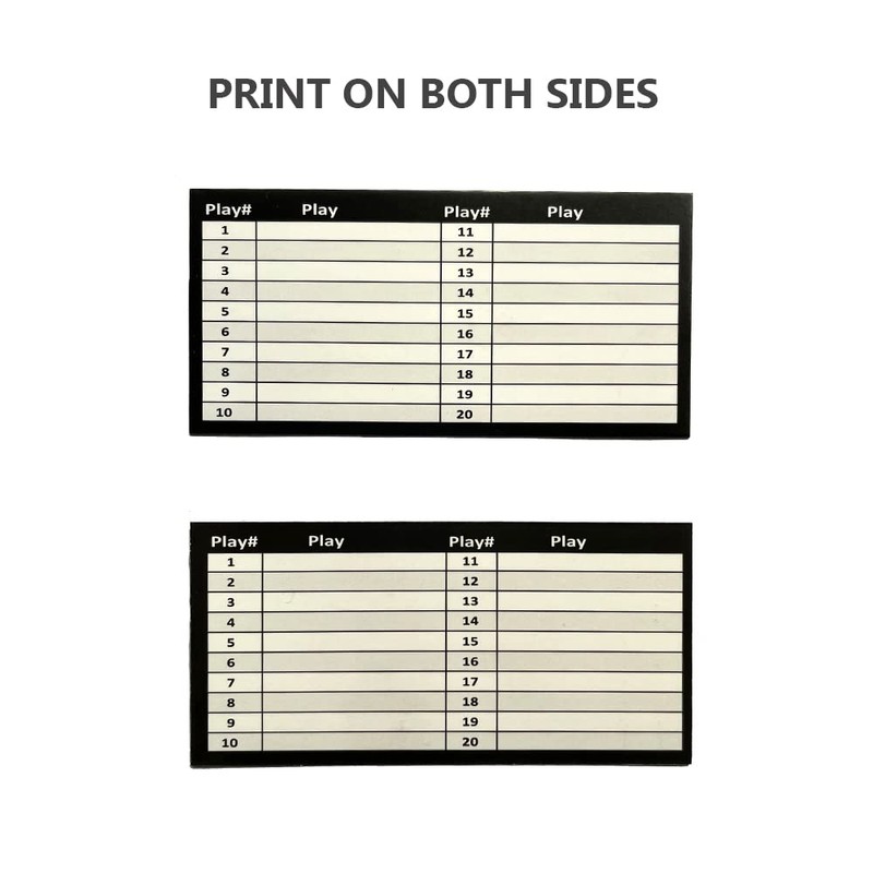 CAREWORX Play Wristband Inserts Play Cards Sheets (Youth Size)