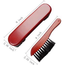 Billiards Pool Table and Rail Brush Set 2Pcs 9” Billiard Pool Table Nylon Bristle Brush Natural Wood Handle Billiards Pool Snooker Accessories Snooker Table Brush Set