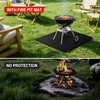 Fire Pit Mat for Decking 100x100cm – Square Black Double-Sided