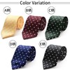 MICHIKO LONDON Brand Necktie, 100% Silk, Woven Pattern, Checkered Dots