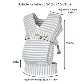 CUBY Ergonomic Easy Baby Carrier for Newborns to Toddlers,Baby Carrier Newborn to Toddler, 360 Degree Baby Wearing, Easy Breastfeeding, Protect The Shoulders (Striped Blue)