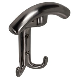 Gedotec Carina Coat Hooks Stainless Steel Curved Coat Hooks 140 x 19 mm Universal Wall Hooks for Screwing Wall Hooks Pack of 5 Wall Coat Hooks with Mounting Material