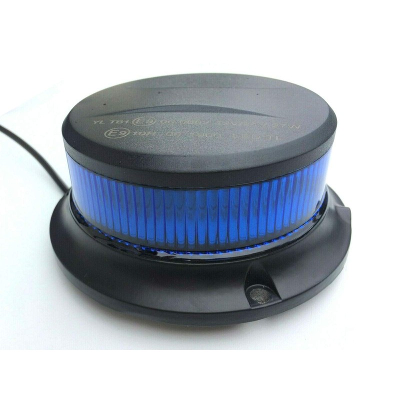Blue LED Beacon Warning Light 18 LED with ECE R65