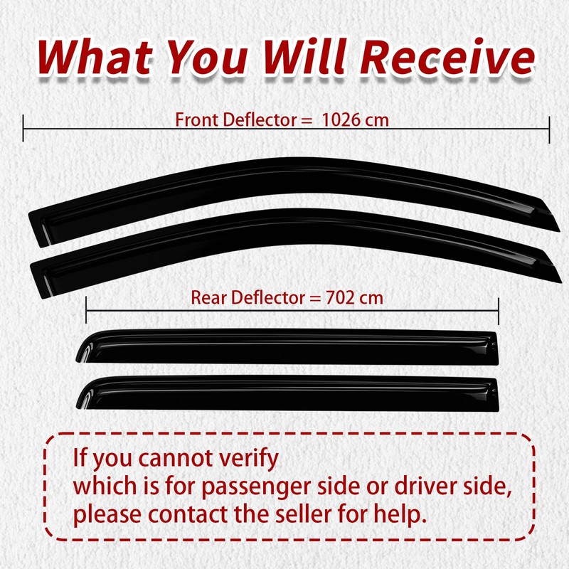 DimFlux 4PC Rain Guards for 2012-2016 Honda CR-V Window Visors