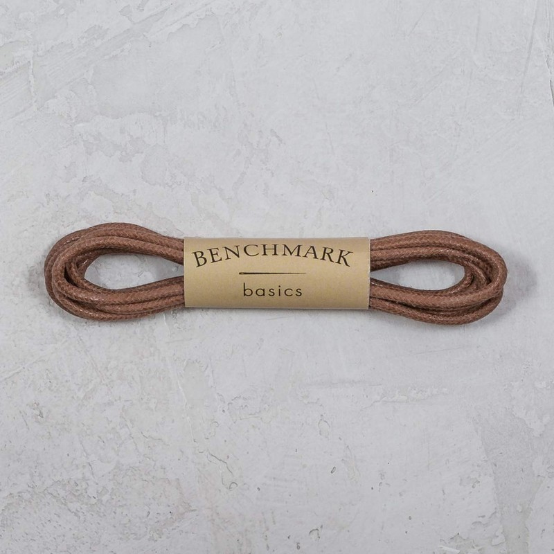 Benchmark Basics Walnut 33" Round Waxed Cotton Shoelaces | 2mm
