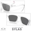 Oakley Sylas OO9448 944829 57MM Polished Clear/Prizm Black Rectangular Sunglasses