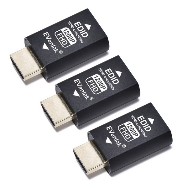 EVanlak Hdmi Edid Emulator Passthrough Dongle Eliminated Emulator Adapter 3rd
