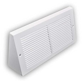 3.5 inch Depth Stamped Steel Triangular Baseboard Grill - 14 x 06 Duct Opening