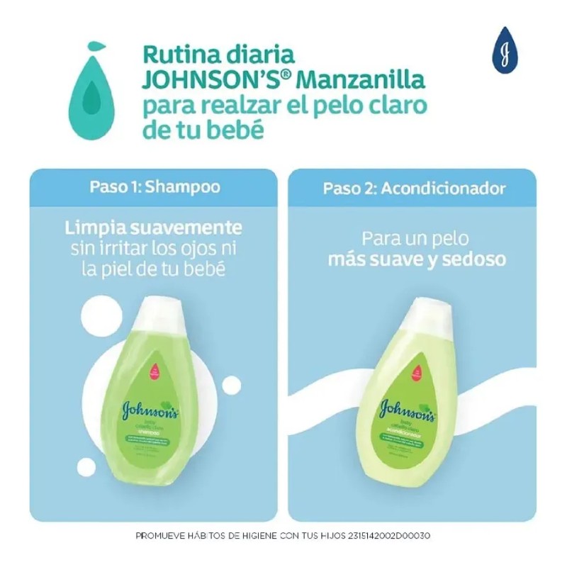 Acondicionador Johnsons Baby Manzanilla 200 Ml Infantil