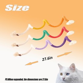 fghuim Cat Rope Toys Catnip Toys,Cat Chew Toys for Teeth Cleaning,Giant Big Catnip Rope Toys for Indoor Adult Cats（27.6in.