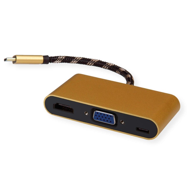 ROLINE Gold Display Adapter USB Type C - VGA /