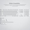 Pudding Keycaps, White PBT Keycaps 100 Percent Keyboard 130 Keys,