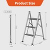 DiamondForge 3 Step Ladder,800 lbs Capacity Aluminum Ladder, Folding Step