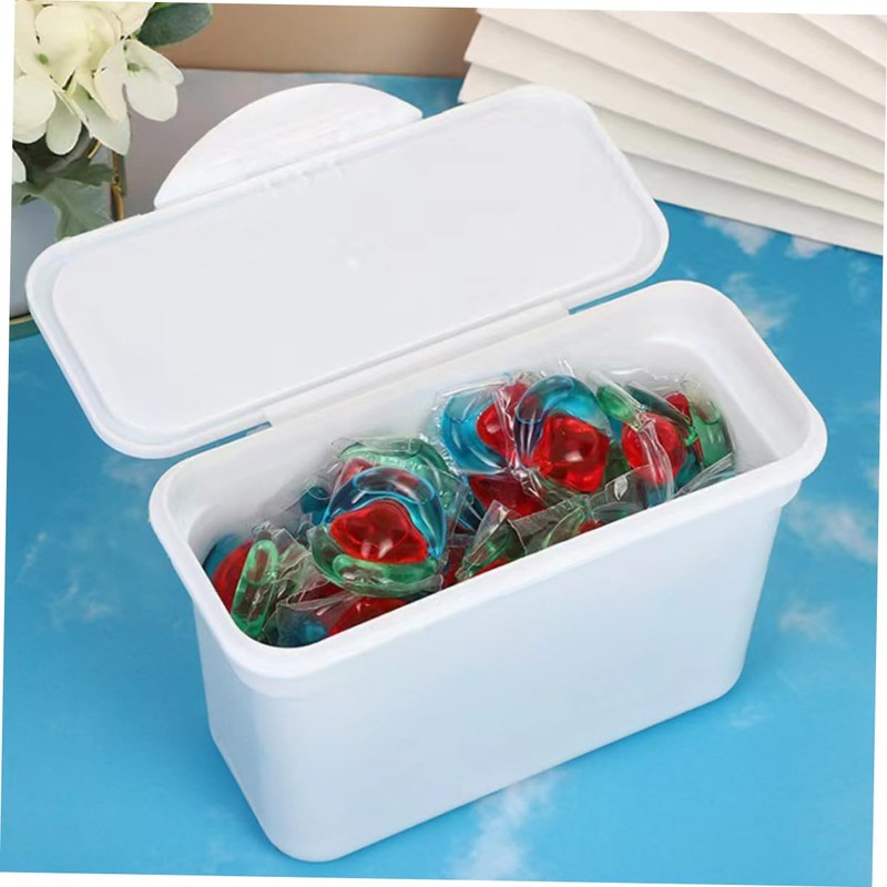 OFFSCH 4Pcs Laundry Powder Container Set Multi Functional Storage Box