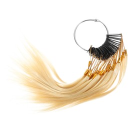 OHPHCALL 30pcs Real Hair Color Chart Hair Color Sample Ring Hair Color Samples Hair Samples Real Hair for Testing Color Hair Dying Samples Hair Dye Human Hair Bulk Hair Test