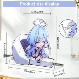 Genshin Impact 2-in-1 Magnetic Acrylic Stand: Includes 3 Figures and a Sofa - Can be used as a Display Stand or Fridge Magnet, Perfect Collector's Gift (Star-Magnetic Stand-Sunday)