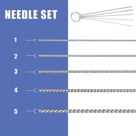 ABEST ABEST 3 Set Airbrush Spray Cleaning Repair Tool Kit Stainless steel Needle Brush Set