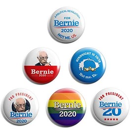 Presidential Election Historical Center Bernie Sanders Campaign Buttons Set of 6 (SANDERS-801-ALL)