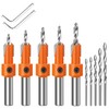 5Pcs Adjustable 8mm Countersink Drill Bit Set with 5 Free