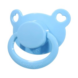 Landofgenie Adult Dummy Large Teat Shield Dummy for Adult Size Pack of 3 - Blue + White + Yellow Moon Shape