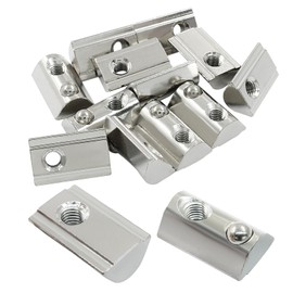 Waziaqoc 12PCS 4040 Series M5 Half Round Roll in Spring T Nuts, T Slot Nut for t-Slot Aluminum Profile