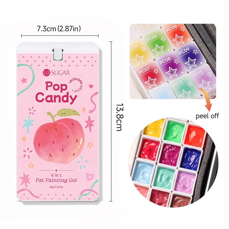 18 Colors Sponge Paint Patting Gel Polish & Tools Kit