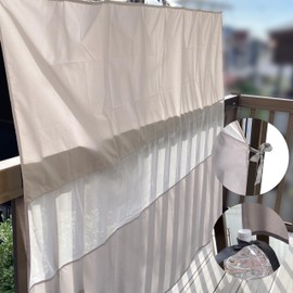 Ultra Thick 420D Veranda Curtain, Veranda Sheet, Rain Protection, Width 78.7 x Height 63.0 inches (200 x 160 cm), Durable Laundry Drying Cover, Laundry Protection, Light Blocking, Shade Drying,