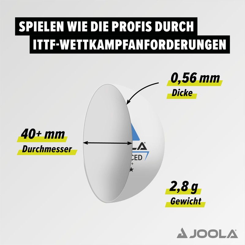 JOOLA Table Tennis Balls 3 Star Training Advanced 40+ mm