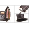 Contacts Frauen Echtes Leder RFID Blocking Card Münzhalter Kupplung Brieftasche