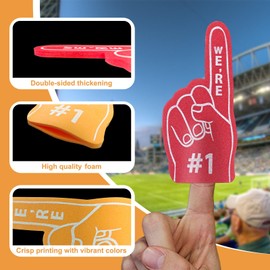 32 PCS Small Foam Finger, YITOBA Sport Fan Mini Foam Fingers, Colorful Mini Hands for Sports Themed Birthday Party, Cheerleader Gifts for Competitions Events Games (8 Colors)