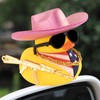 wonuu Car Rubber Duck Party Decoration, Sparkly Glitter Space Cowboy