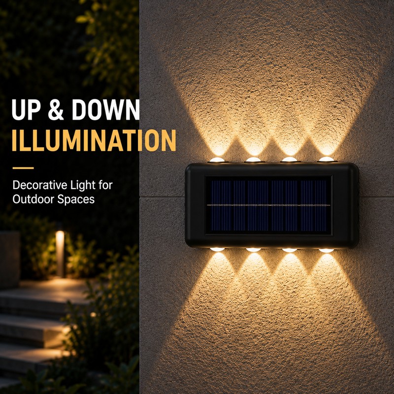 Solar Wall Lights for Outdoor Lighting – Up & Down