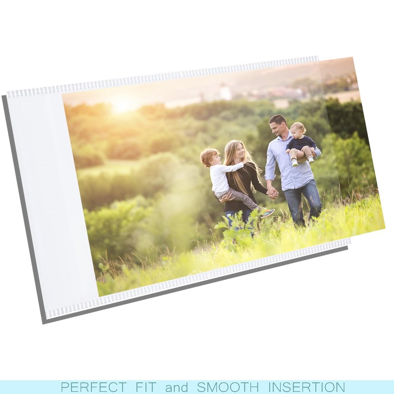 Mositear 10 Pack 4"x6" Premium Super Slim Magnetic Picture Pockets