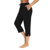Sarin Mathews Womens Capri Yoga Pants Loose Workout Joggers Drawstring