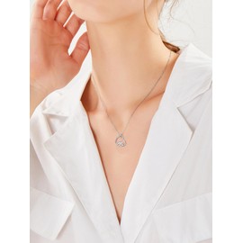 Mama Bear Necklace Mother and Sterling Silver Bear Necklace for Women Mothers Necklace 3 Family Necklace Mama Bear Pendant with 3 cubs Bear Jewelry Mother's Day Jewelry for Mom