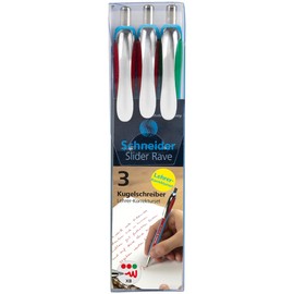 Schneider Schneider 132597 Slider Rave XB Lehrer Korrekturset (3er Set Kugelschreiber, 2x rot, 1x grün, Strichbreite XB)