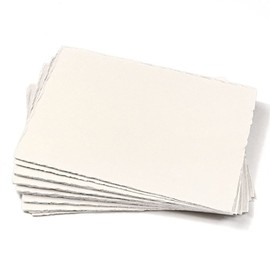 Ecru Deckle Edge Card - A7 LCI Smooth 100C, 25 Pack